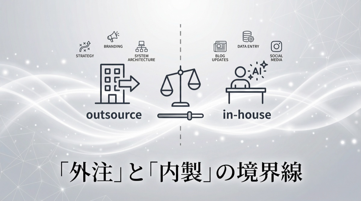 AI時代の「外注」と「内製」の境界線 ― 何を任せ、何を自社でやるか