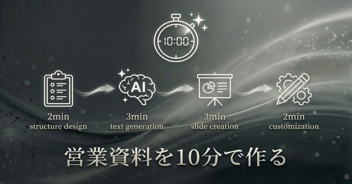 生成AIで営業資料を10分で作る方法