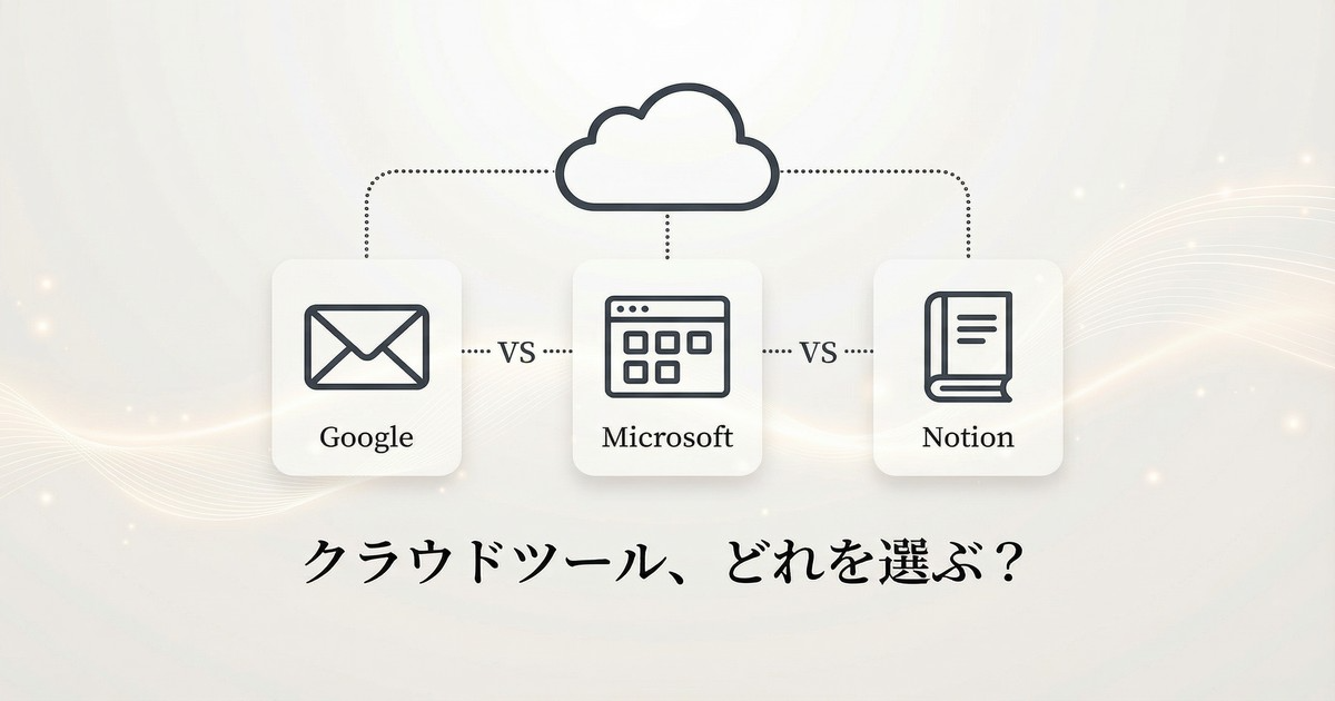 中小企業こそクラウドツールを ― Google / Microsoft / Notion比較