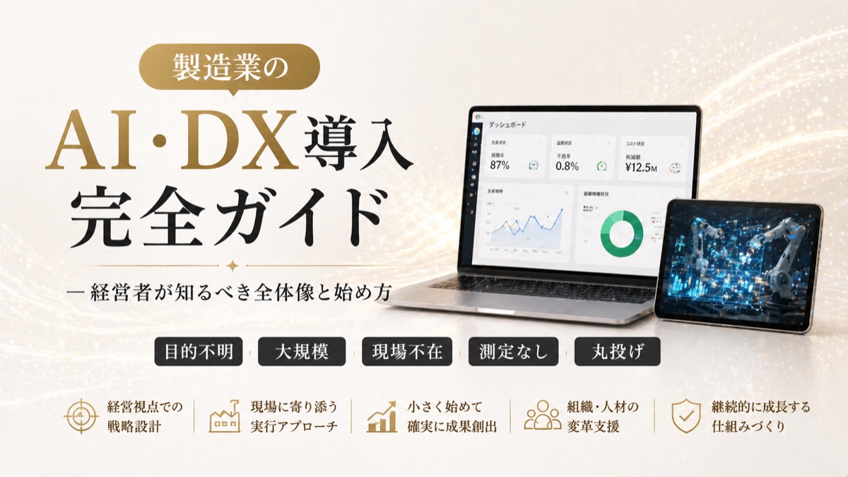 製造業のAI・DX導入 完全ガイド ― 経営者が知るべき全体像と始め方